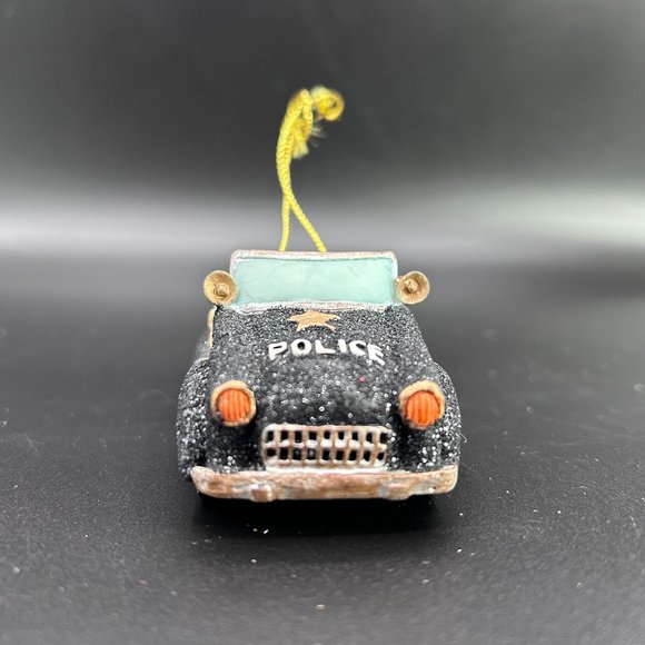 Old School Police Car Open Top Christmas Tree Ornament Holiday Decoration - Picture 4 of 10